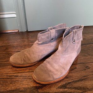 Johnston & Murphy Women's Grey Suede Leather Ankle Boots Size 8M